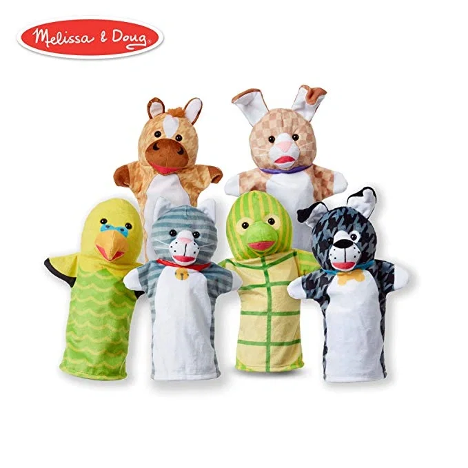 Papusi de mana - Set 6 papusi de mana Animale de companie - Melissa & Doug