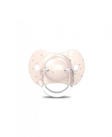 Set biberon 270ml + suzetă 0-6m + lănțișor Roz Gold Premium Suavinex 3 luni [2]
