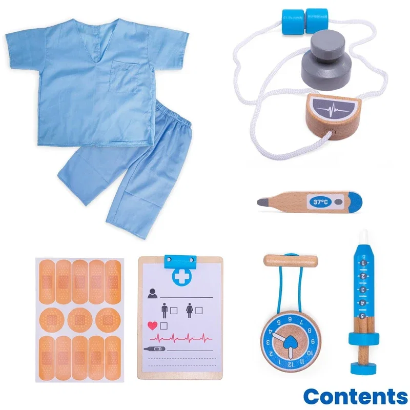 Set costum si accesorii doctor (3-5 ani) BIGJIGS Toys [4]