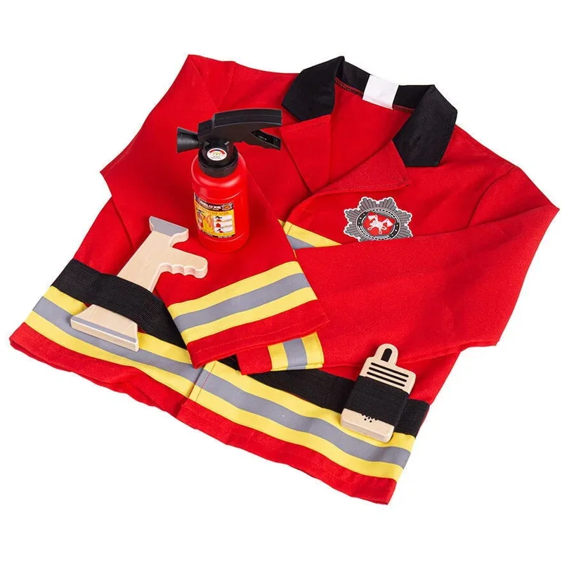 Set costum si accesorii pompier (3-5 ani) BIGJIGS Toys [6]