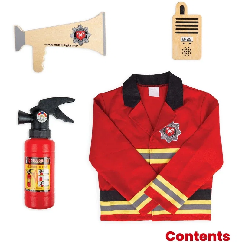 Set costum si accesorii pompier (3-5 ani) BIGJIGS Toys [1]