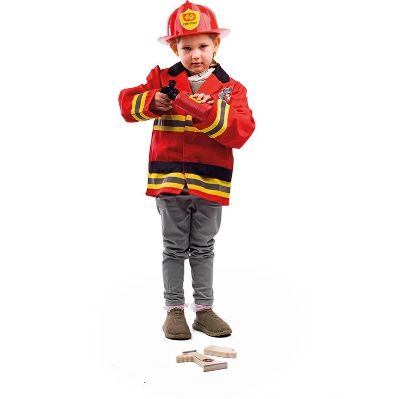 Set costum si accesorii pompier (3-5 ani) BIGJIGS Toys [4]