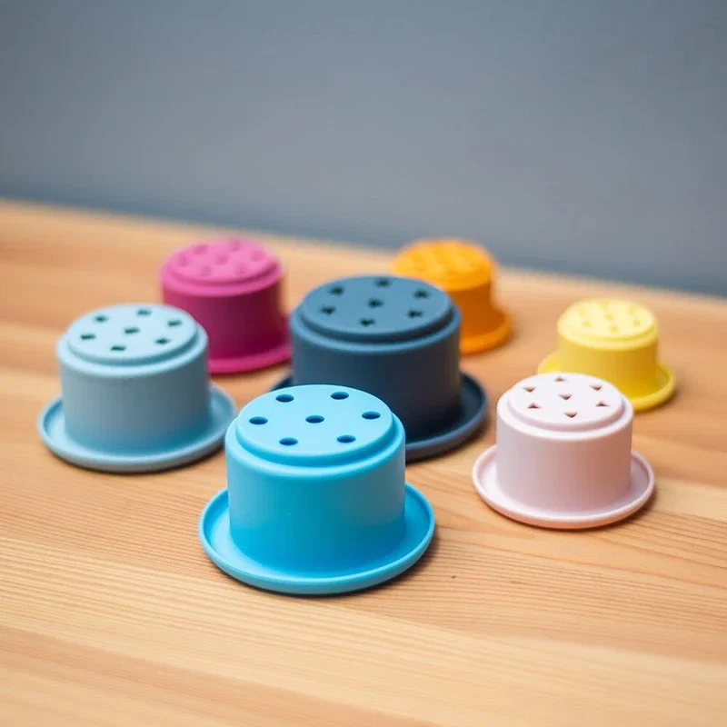 Set cupe de stivuit din silicon BIGJIGS Toys 5 luni+ [7]