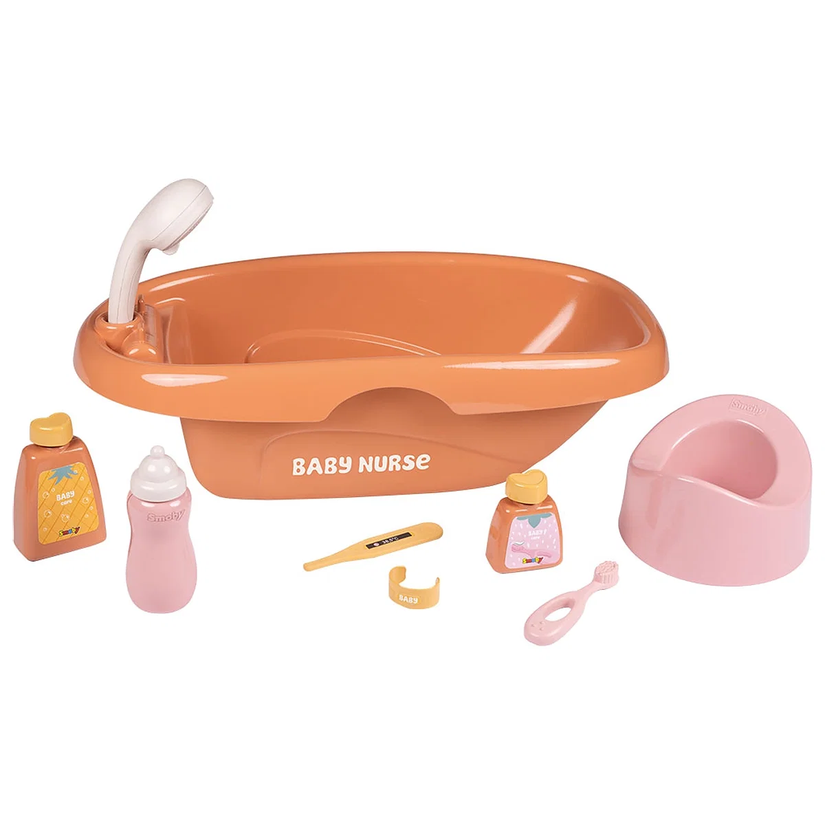 Baita celor mici - Set de baie pentru papusa Smoby Baby Nurse Bath cu 8 accesorii 3 ani