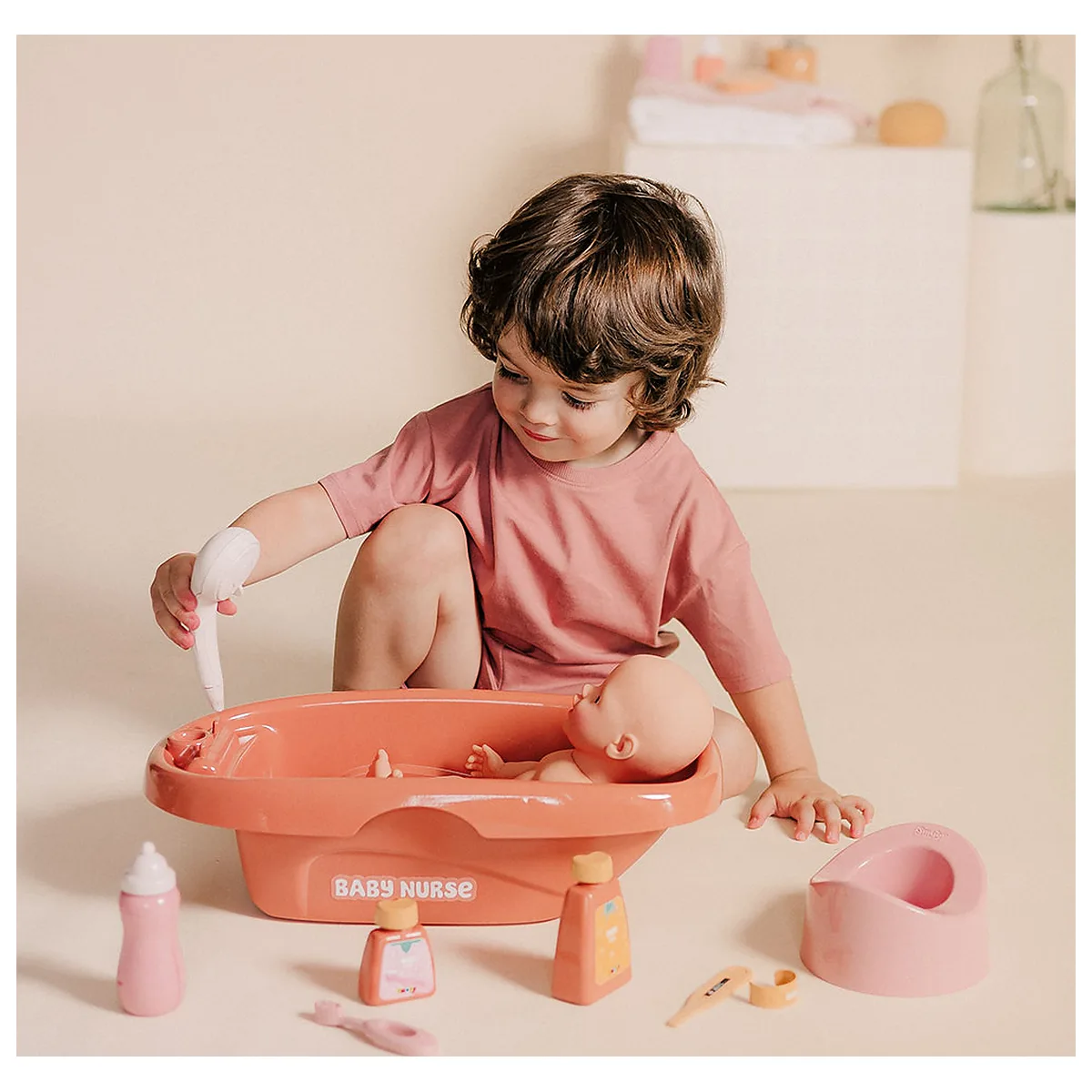 Set de baie pentru papusa Smoby Baby Nurse Bath cu 8 accesorii 3 ani [3]