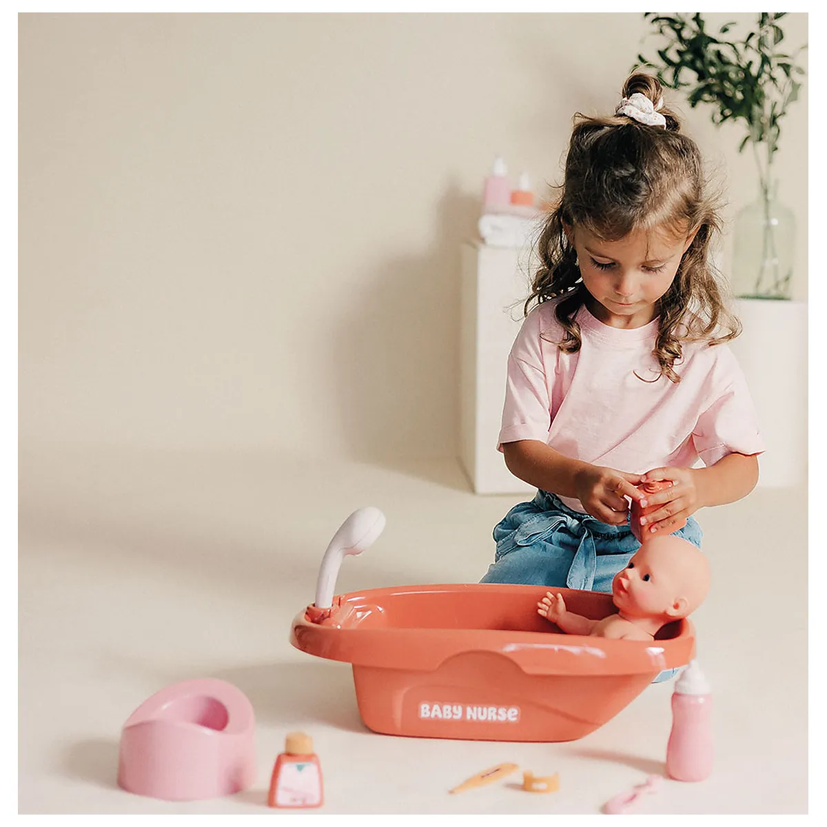 Set de baie pentru papusa Smoby Baby Nurse Bath cu 8 accesorii 3 ani [4]