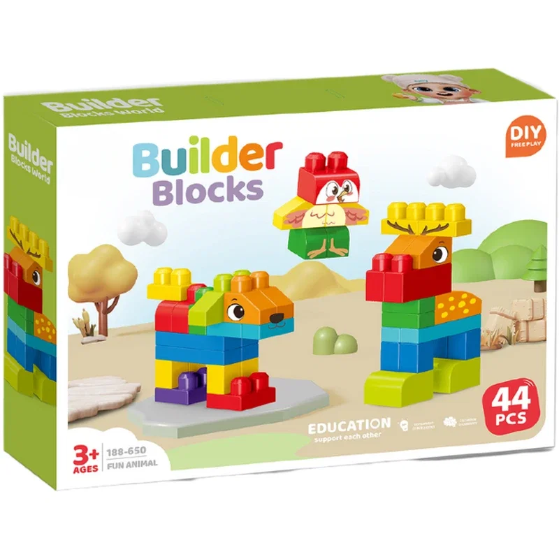 Set de constructie STEAM - Animalute haioase (44 piese) Bufnitel 3 ani+ [1]