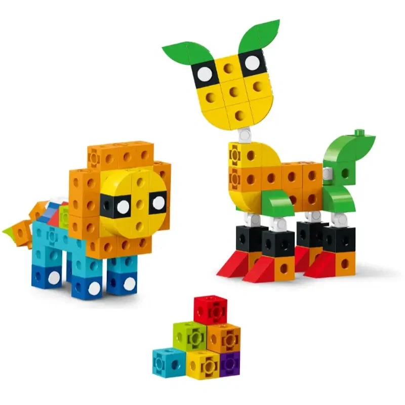 Constructii, cuburi, forme si culori - Set de constructie STEAM - Invatam si ne distram (240 piese) Bufnitel 3 ani