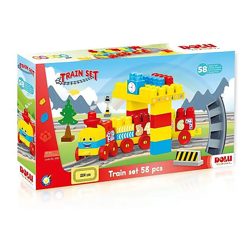 Set de constructii cu trenulet - 58 piese DOLU 18 luni+ [4]