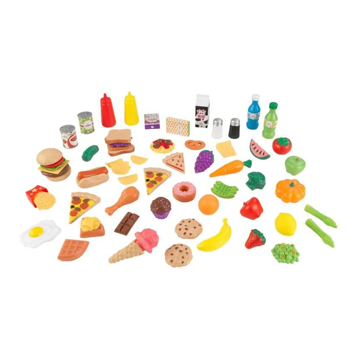 Fructe, legume, alimente - Set de joaca 65 piese Alimente Diverse KidKraft 3 ani +