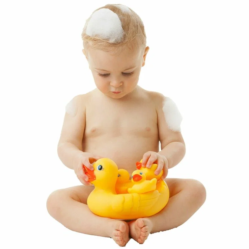 Set de joaca de baie, Ratusca cu trei bococi, Fara gauri, Playgro [1]