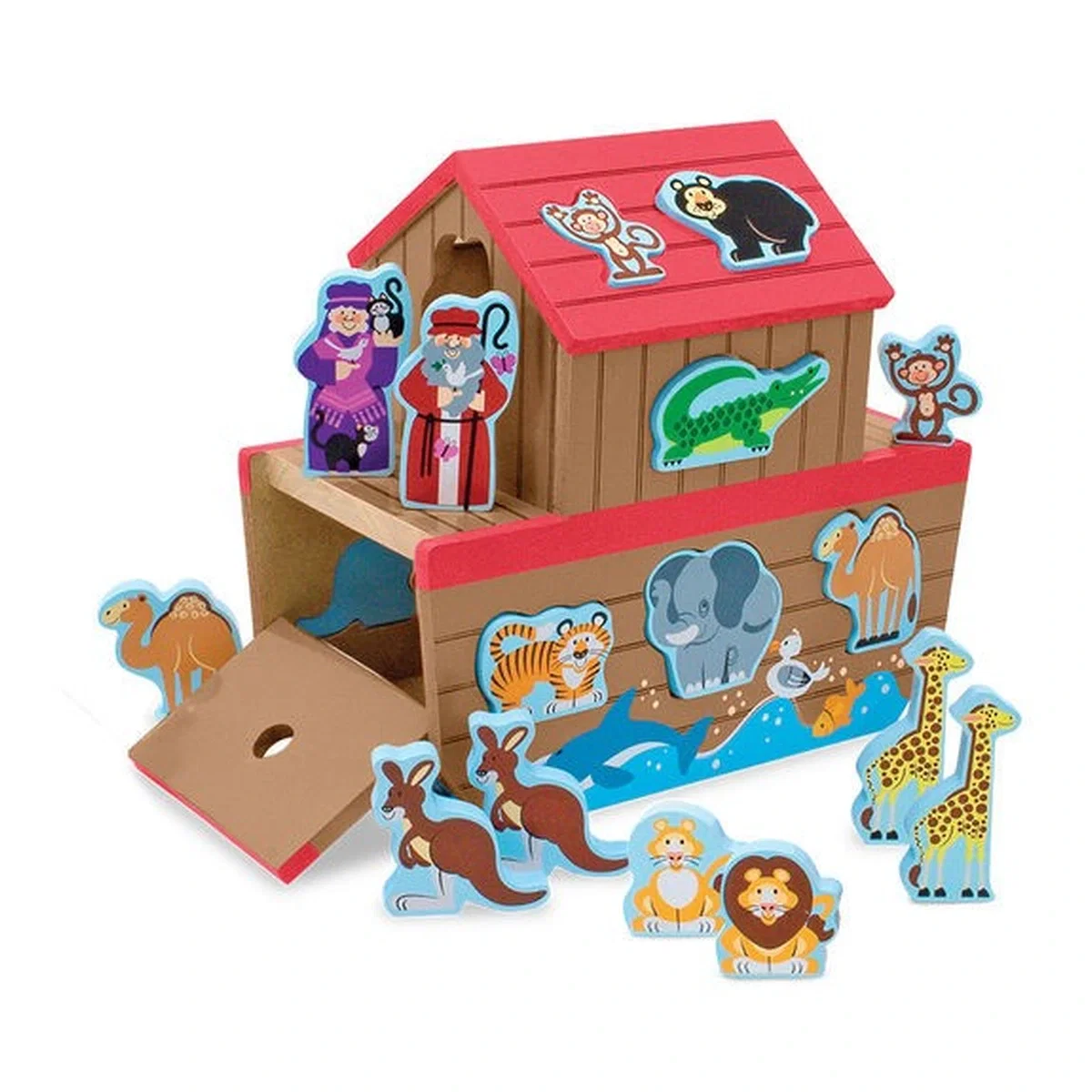 Jucarii din lemn - Set de joaca din lemn Arca lui Noe Melissa and Doug 26 ani