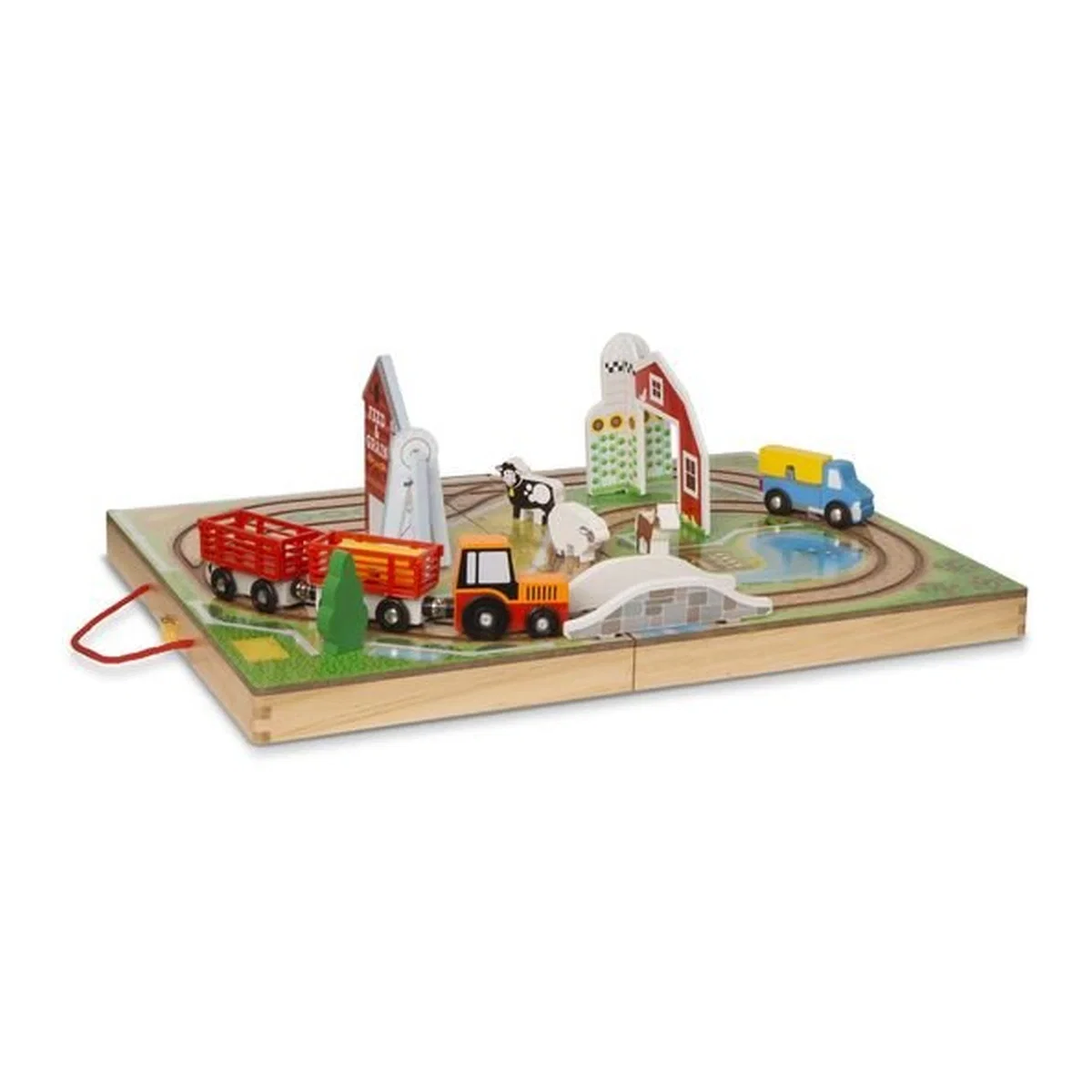 Trenulete si accesorii - Set de joaca portabil Ferma - Melissa & Doug 3 ani