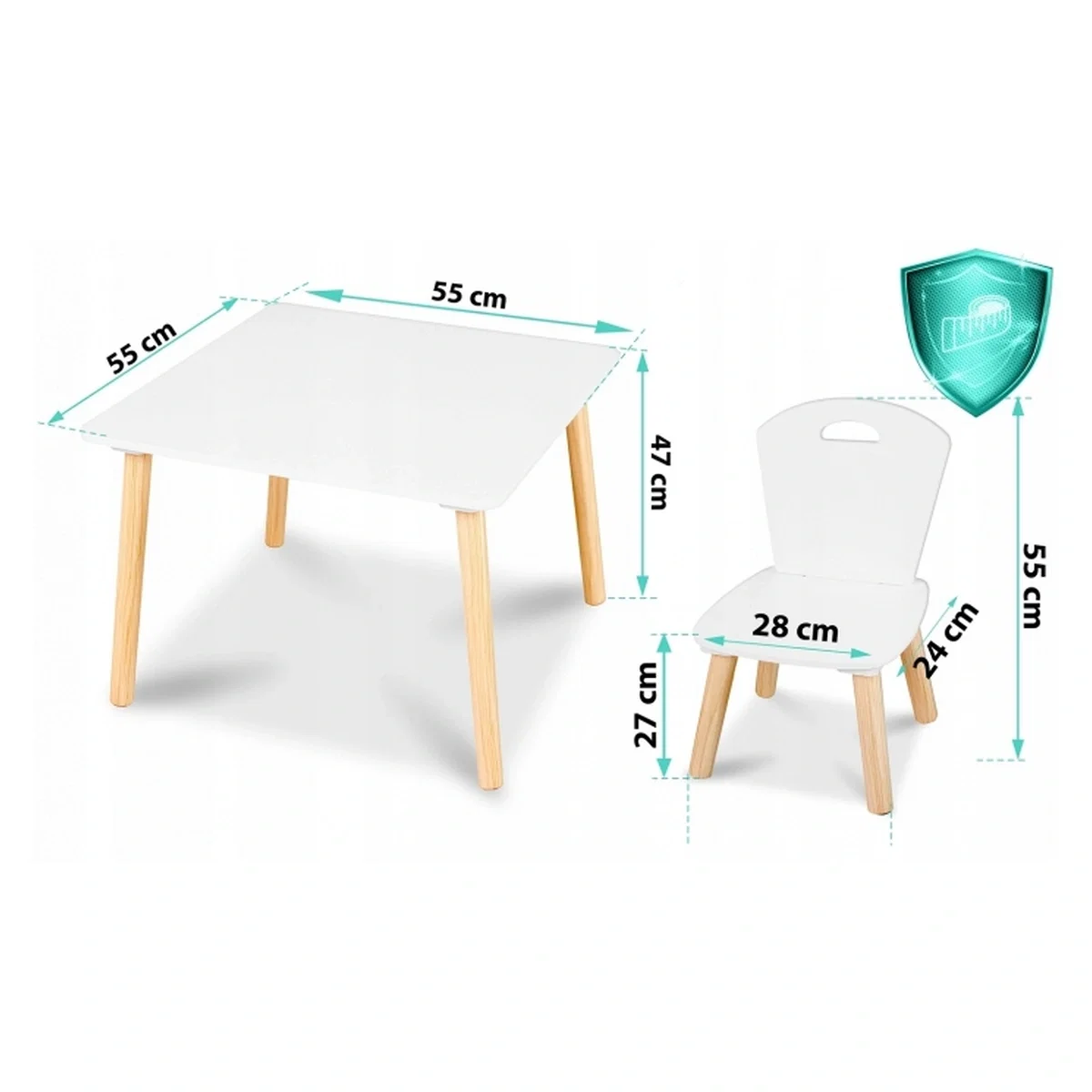 Set de masa cu doua scaune Ricokids [4]