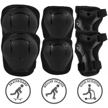 Set de protectie , cotiere si genunchiere, marimea S, Kidwell TRIX - Black [1]
