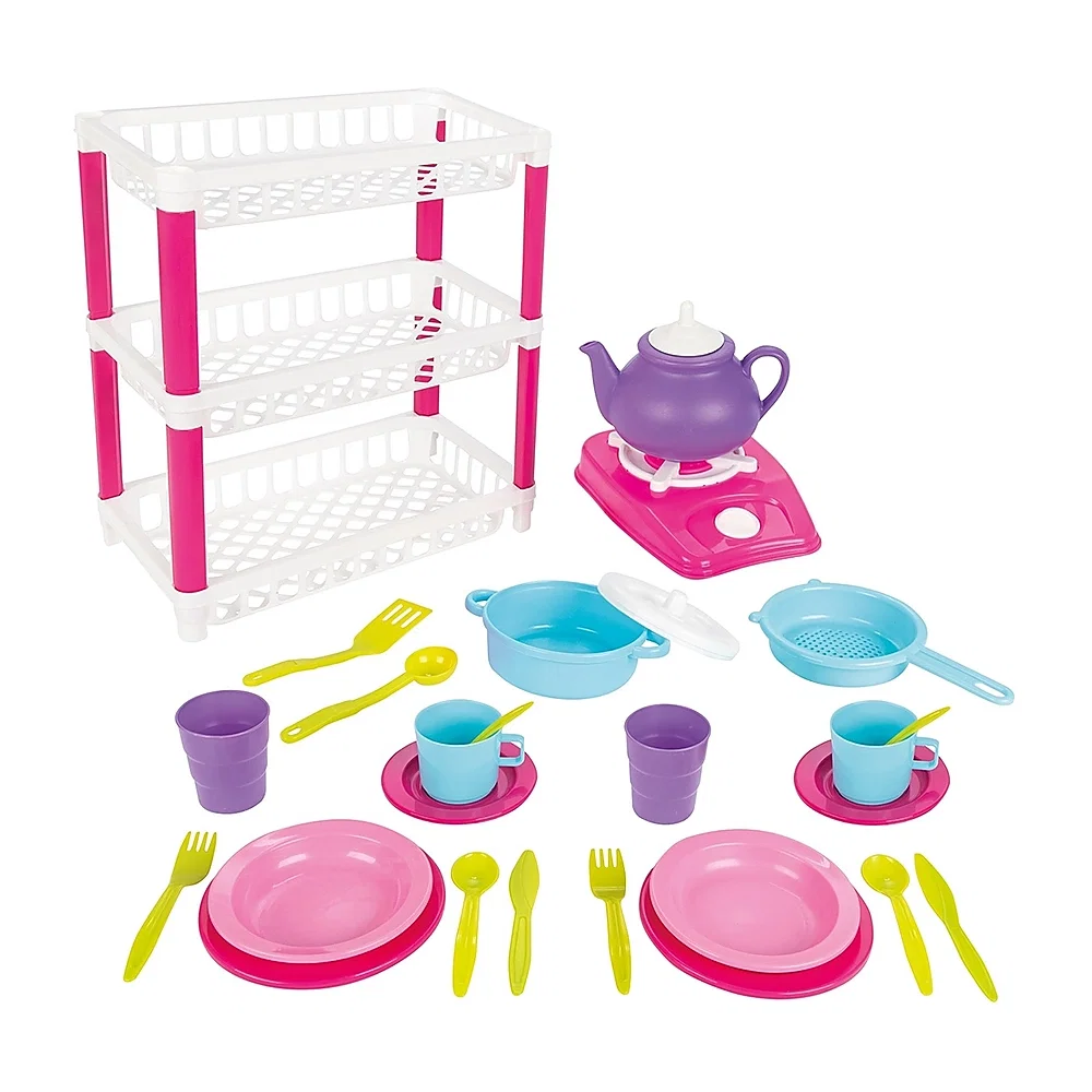 Bucatarii si supermarket - Set de servit ceaiul Pilsan Hamarat Three-Tier Dish Rack 3 ani +
