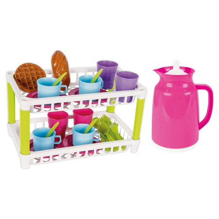 Accesorii pentru bucatarie - Set de servit ceaiul Pilsan Hamarat Two-Tier Tea pink 3 ani +