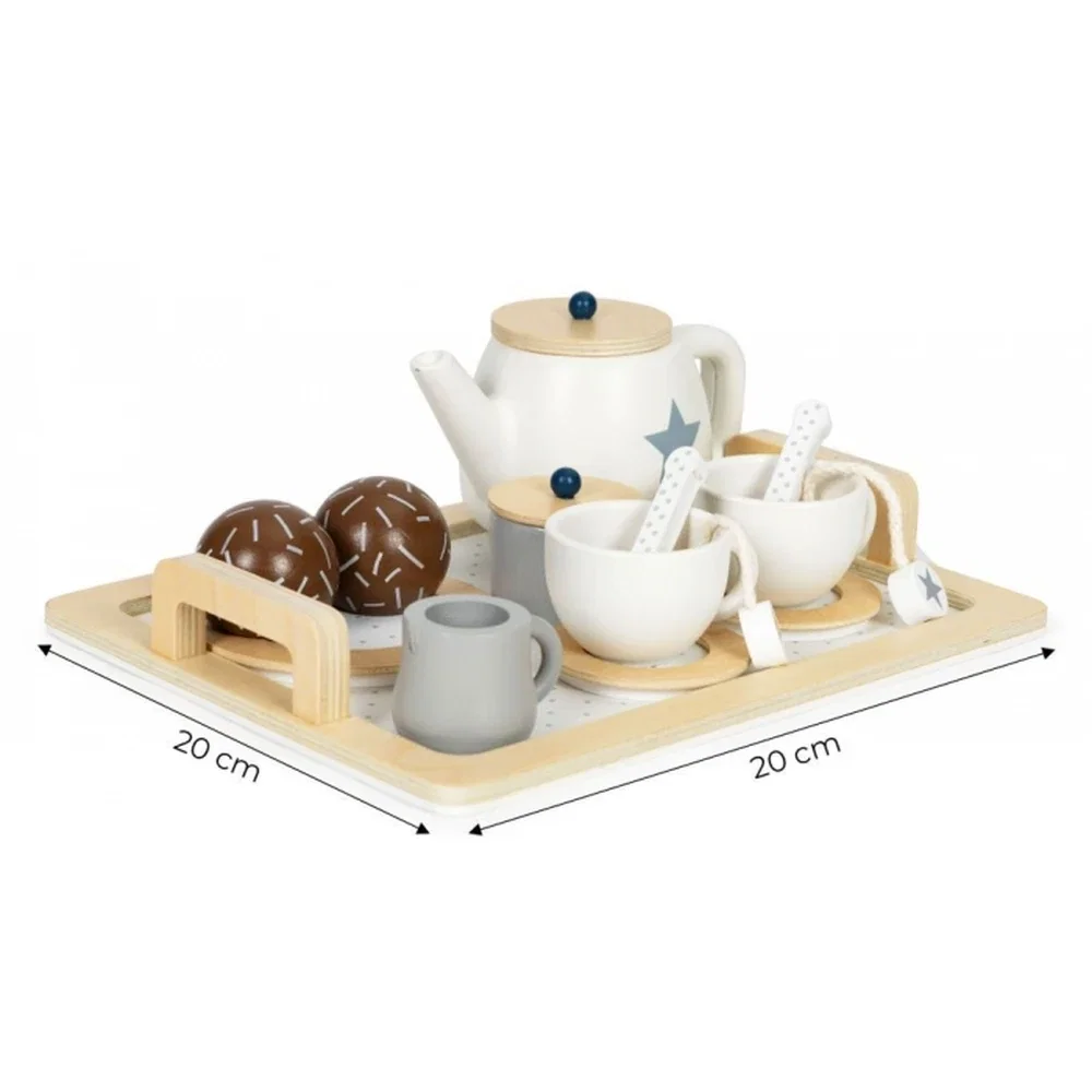 Set din lemn pentru a servi ceaiul, 17 elemente, Ecotoys 3 ani+ [3]