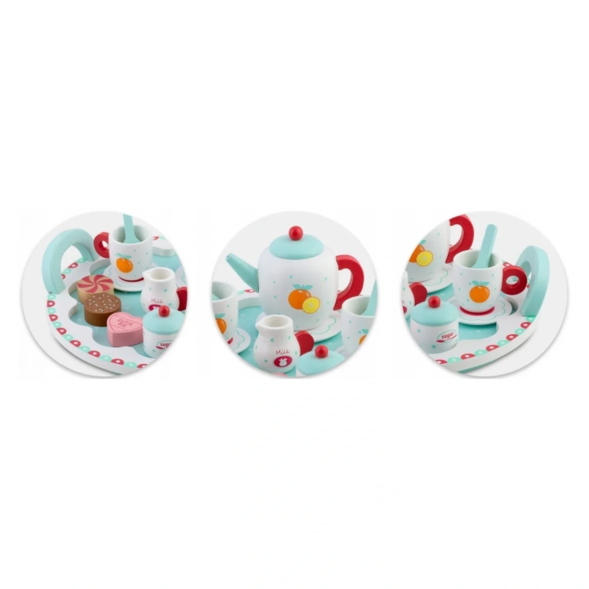 Set din lemn pentru servit ceaiul Ricokids - Turcoaz 3 ani+ [2]
