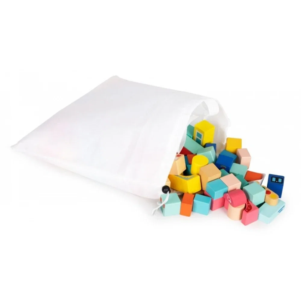 Set educational cu blocuri din lemn si covoras tip puzzle, 88 piese, City Ecotoys 3 ani+ [3]