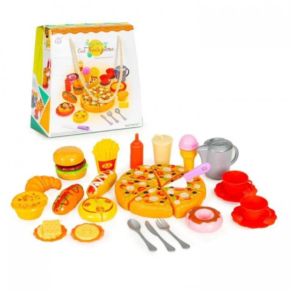 Fructe, legume, alimente - Set Fast Food , 42 elemente, Ecotoys 3 ani+