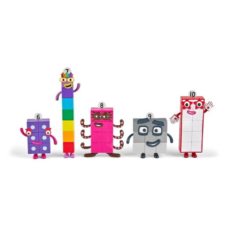 Litere, limbaj, cifre - Set figurine Numberblocks - De la Sase la Zece