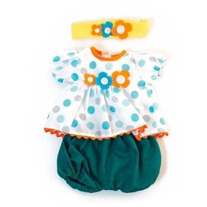 Papusi - Set imbracaminte vreme calda pentru papusa fetita 38 cm Dots Miniland