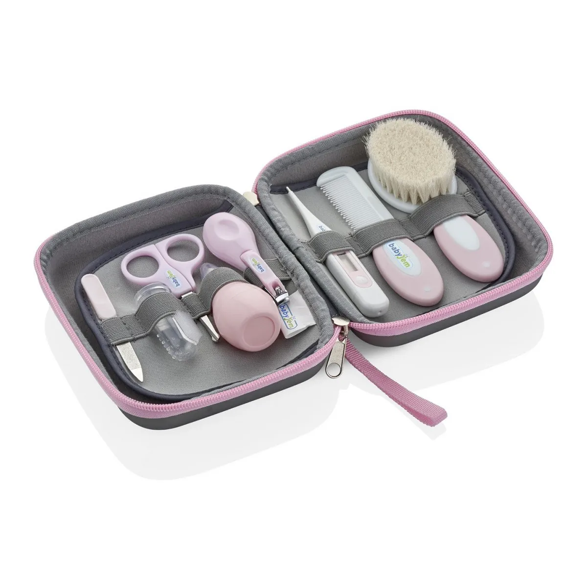 Set ingrijire unghii bebelusi cu 9 piese Roz BabyJem Grooming Set 0 luni + [2]