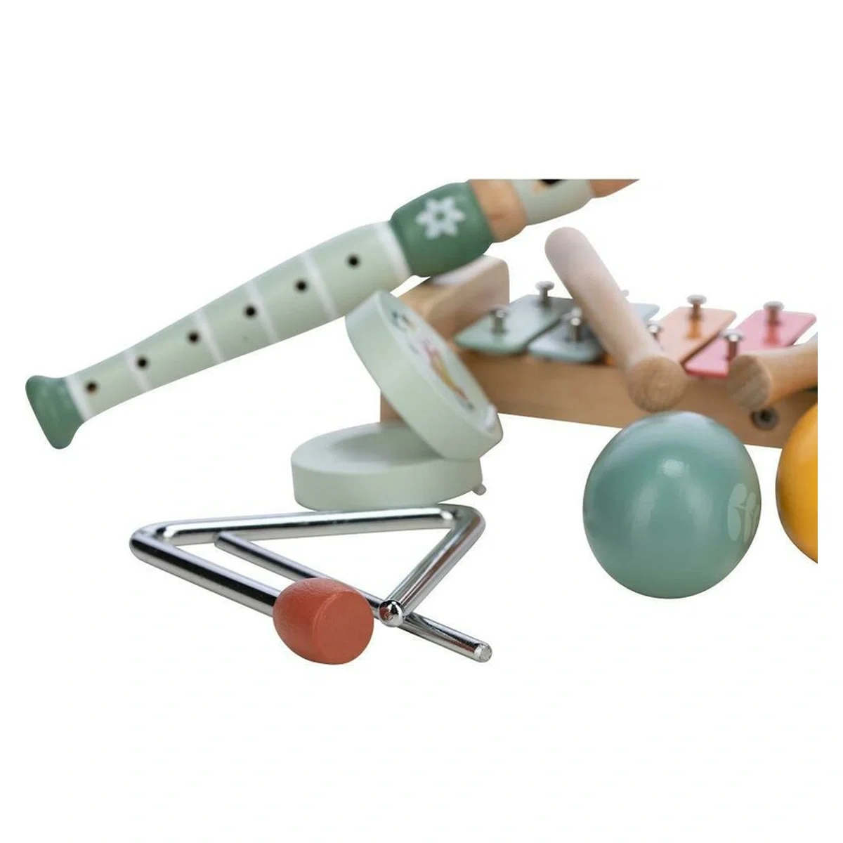 Set instrumente muzicale, Free2Play, 5 in 1, Contine xilofon, Fluier, Din lemn, Conform cu standardul european de [2]