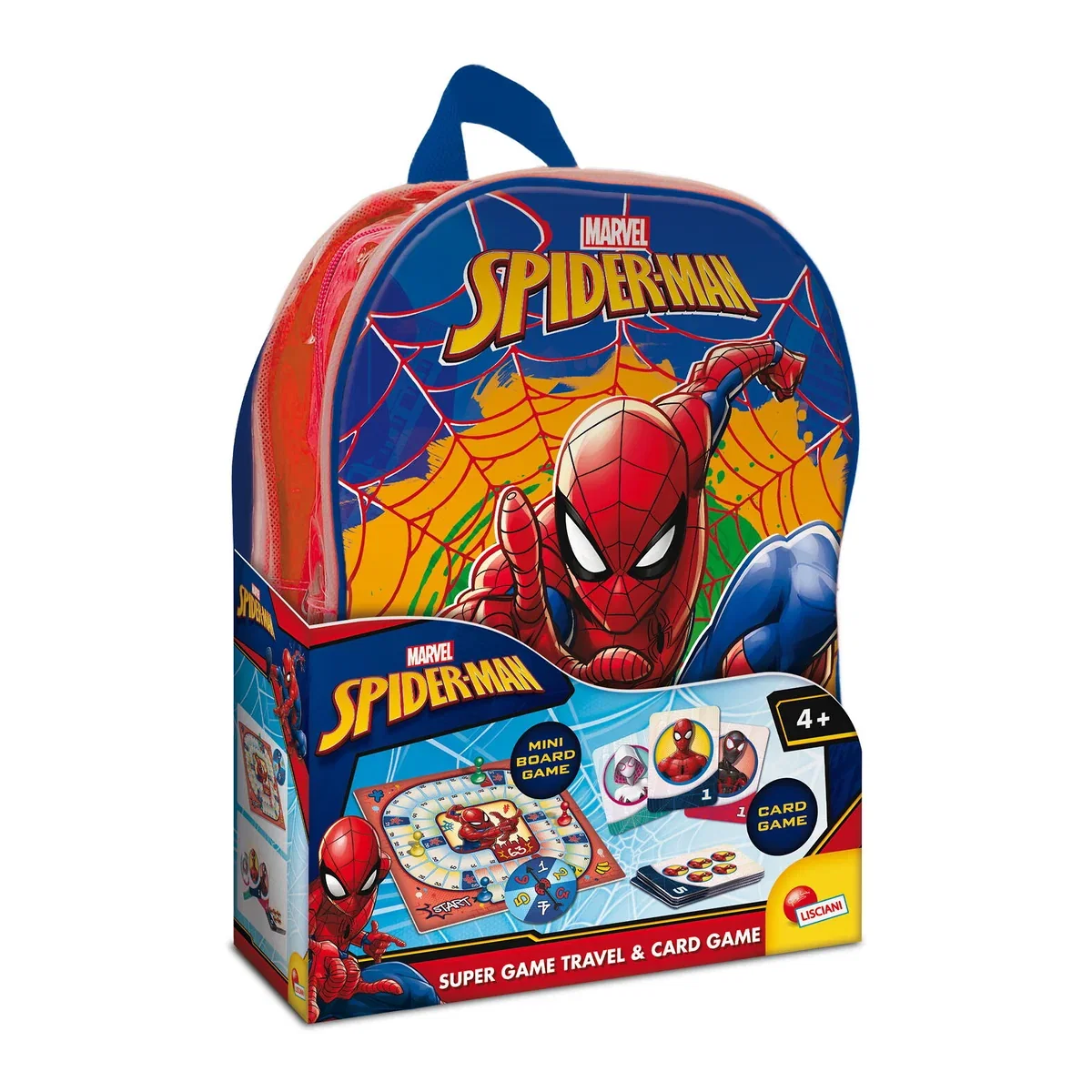 Jocuri de societate - Set jocuri cu ghiozdanel - Spiderman LISCIANI 4 ani+