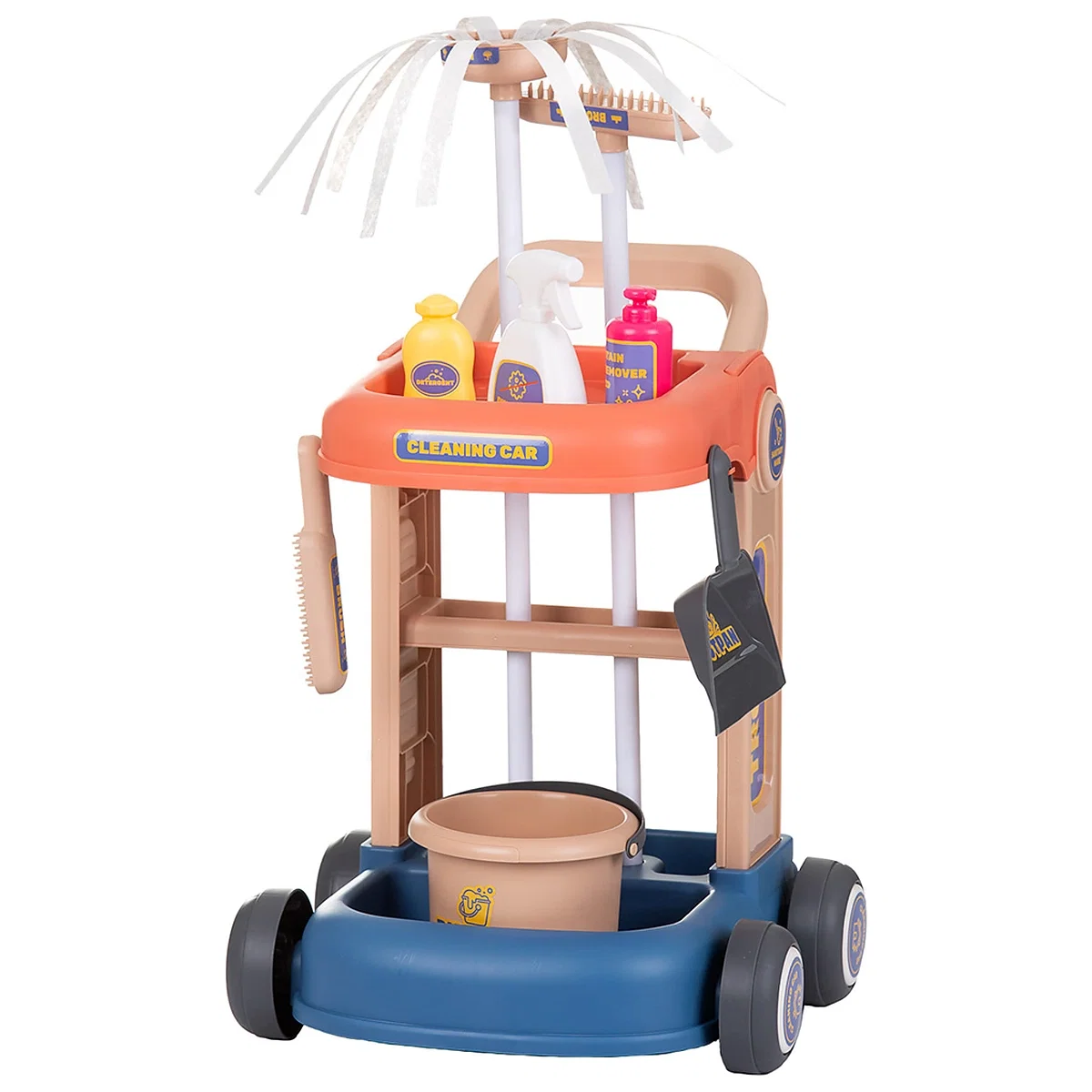 Seturi de curatenie copii - Set jucarie Chipolino Carucior pentru Curatenie cu 35 accesorii