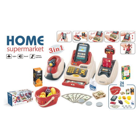 Set jucarie Chipolino Cash Register cu lumini, sunete si 24 accesorii 3 ani [11]
