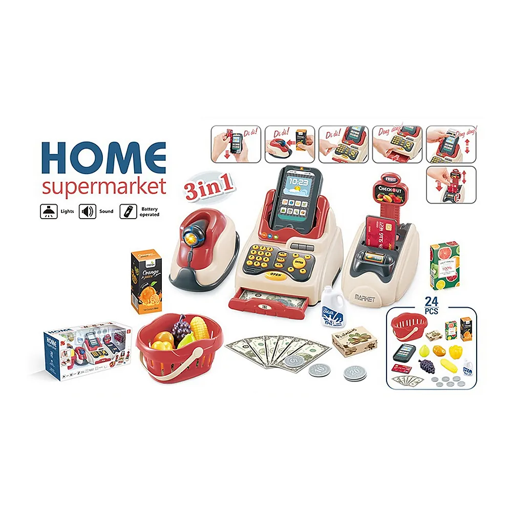 Set jucarie Chipolino Cash Register cu lumini, sunete si 24 accesorii 3 ani [11]