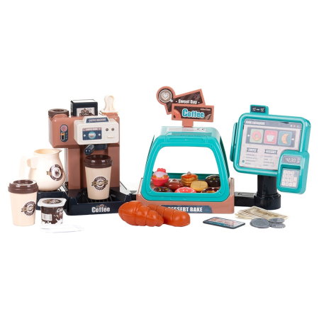 Supermarket - Set jucarie Chipolino Coffee Machine cu lumini, sunete si 41 accesorii 3 ani