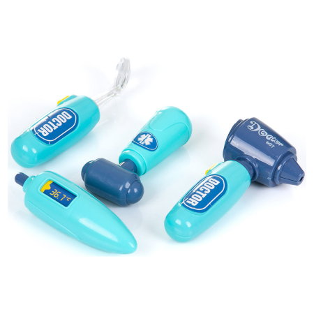 Set jucarie Chipolino Doctor 3 in 1, 72,5 cm, cu accesorii (valiza, o masa cu instrumente medicale, ochelari, casti, seringi si diverse dispozitive [12]