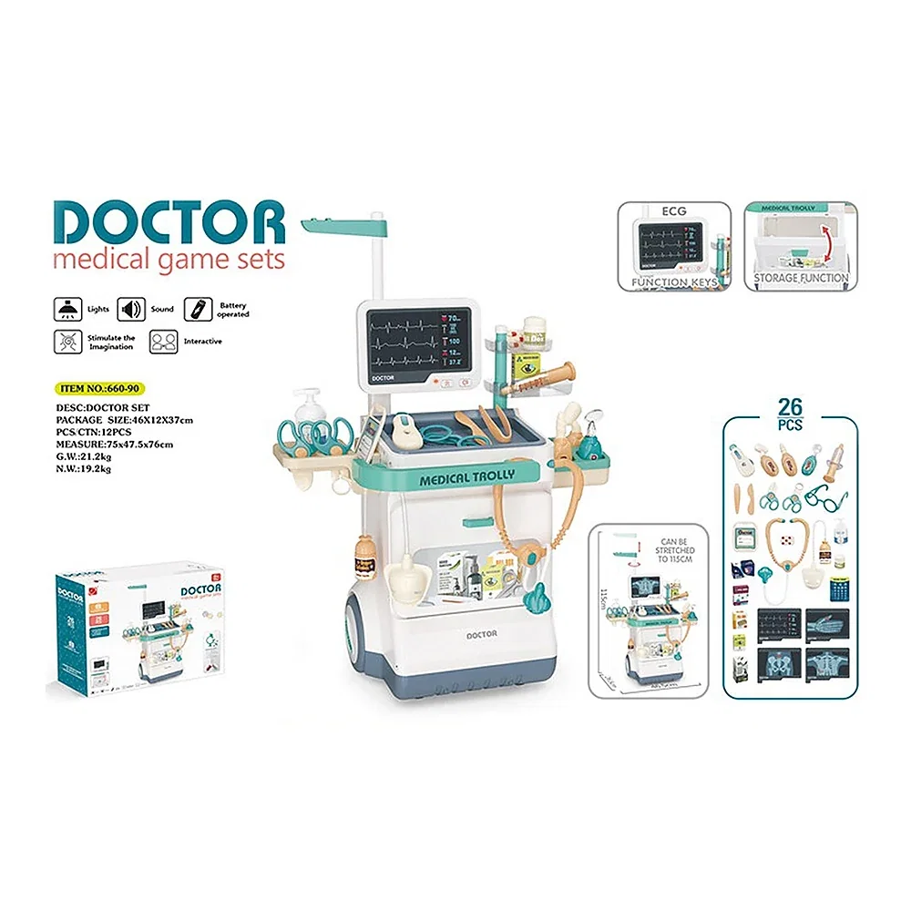 Set jucarie Chipolino Doctor cu lumini, sunete si 26 accesorii 3 ani [7]