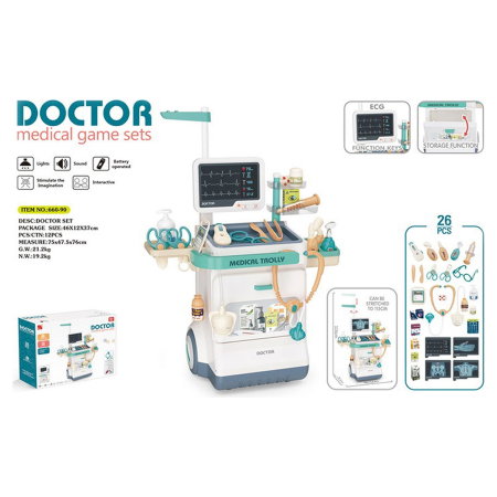 Set jucarie Chipolino Doctor cu lumini, sunete si 26 accesorii 3 ani [7]