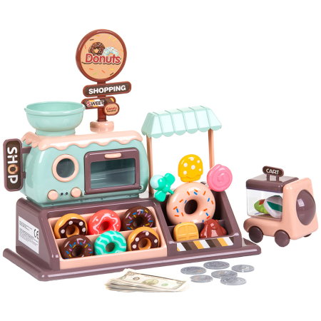 Jucarii de rol - Set jucarie Chipolino Donut Shop cu lumini, sunete si 34 accesorii