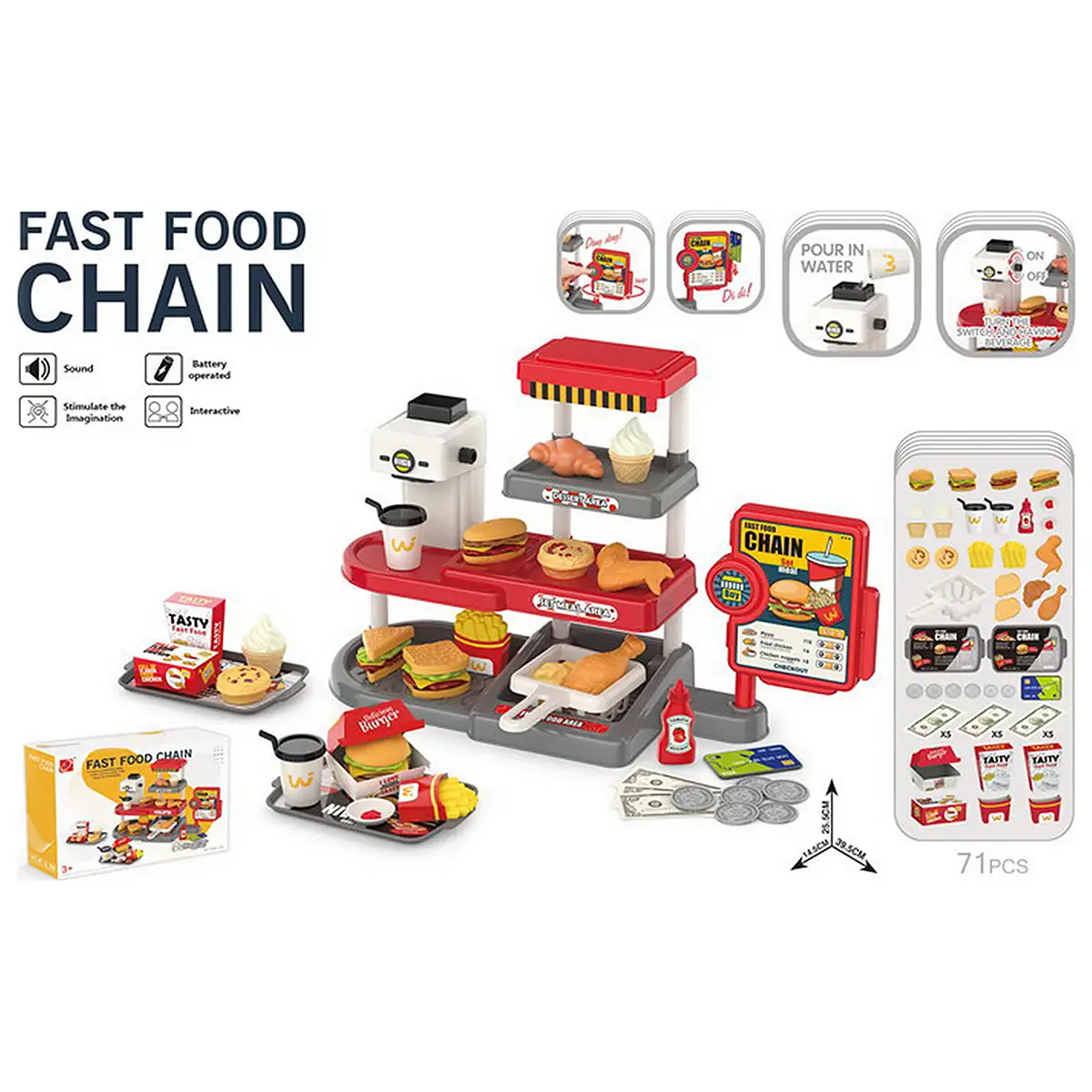 Set jucarie Chipolino Fast Food cu sunete si 71 accesorii [8]