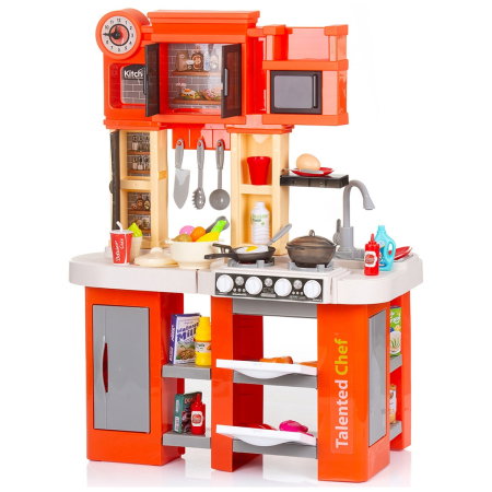 Set jucarie Chipolino Kitchen 84 cm cu sistem de curgere apa, lumini, sunete si 79 accesorii 3 ani [1]