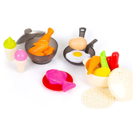 Set jucarie Chipolino Kitchen 84 cm cu sistem de curgere apa, lumini, sunete si 79 accesorii 3 ani [4]