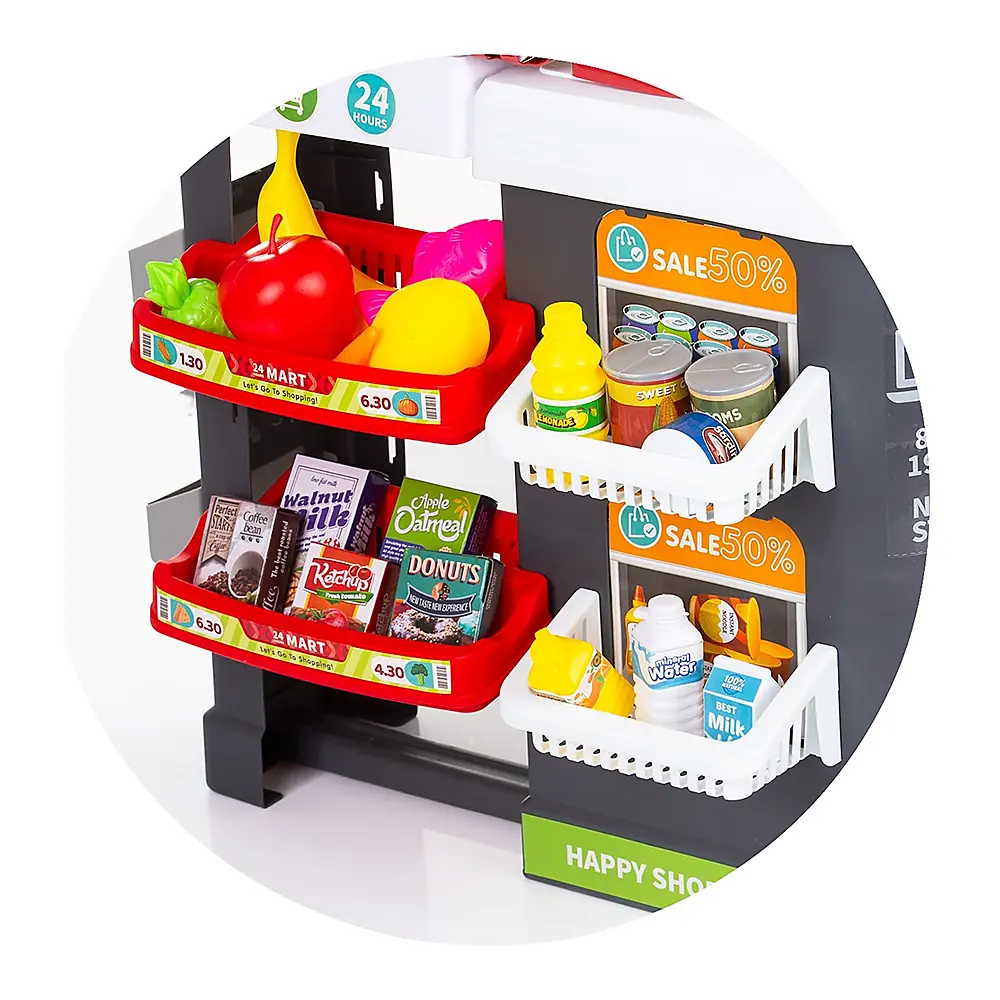 Set jucarie Supermarket 87 cm cu lumini, sunete si 81 accesorii, Chipolino 3 ani [10]