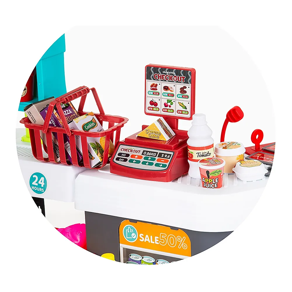 Set jucarie Supermarket 87 cm cu lumini, sunete si 81 accesorii, Chipolino 3 ani [9]