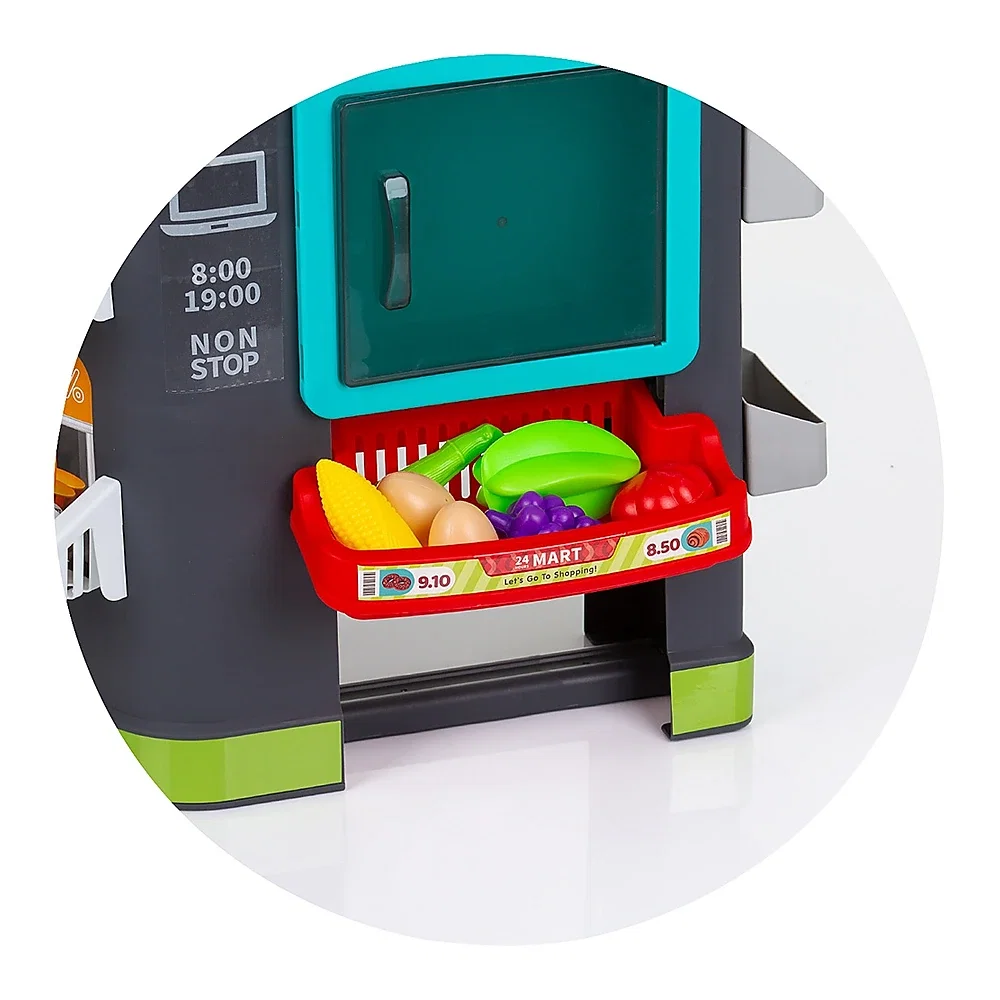 Set jucarie Supermarket 87 cm cu lumini, sunete si 81 accesorii, Chipolino 3 ani [12]