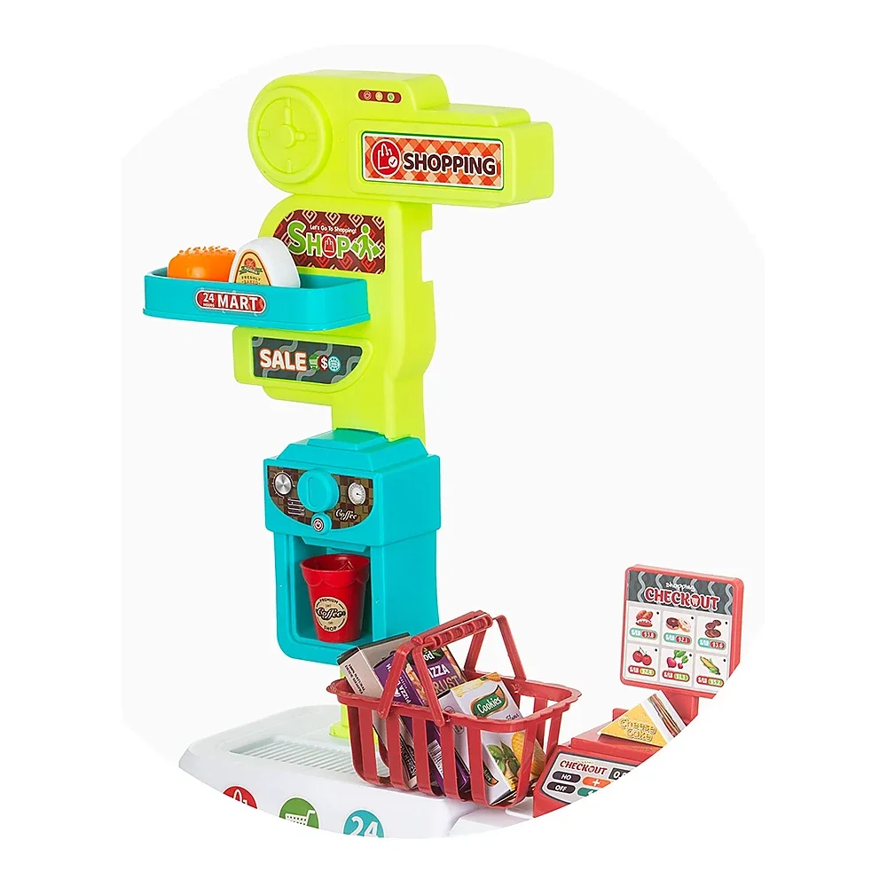 Set jucarie Supermarket 87 cm cu lumini, sunete si 81 accesorii, Chipolino 3 ani [8]