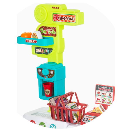 Set jucarie Supermarket 87 cm cu lumini, sunete si 81 accesorii, Chipolino 3 ani [8]