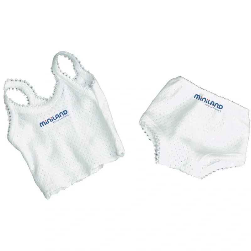 Hainute si accesorii pentru papusi - Set lenjerie intima papusi 32 cm Miniland 3 ani