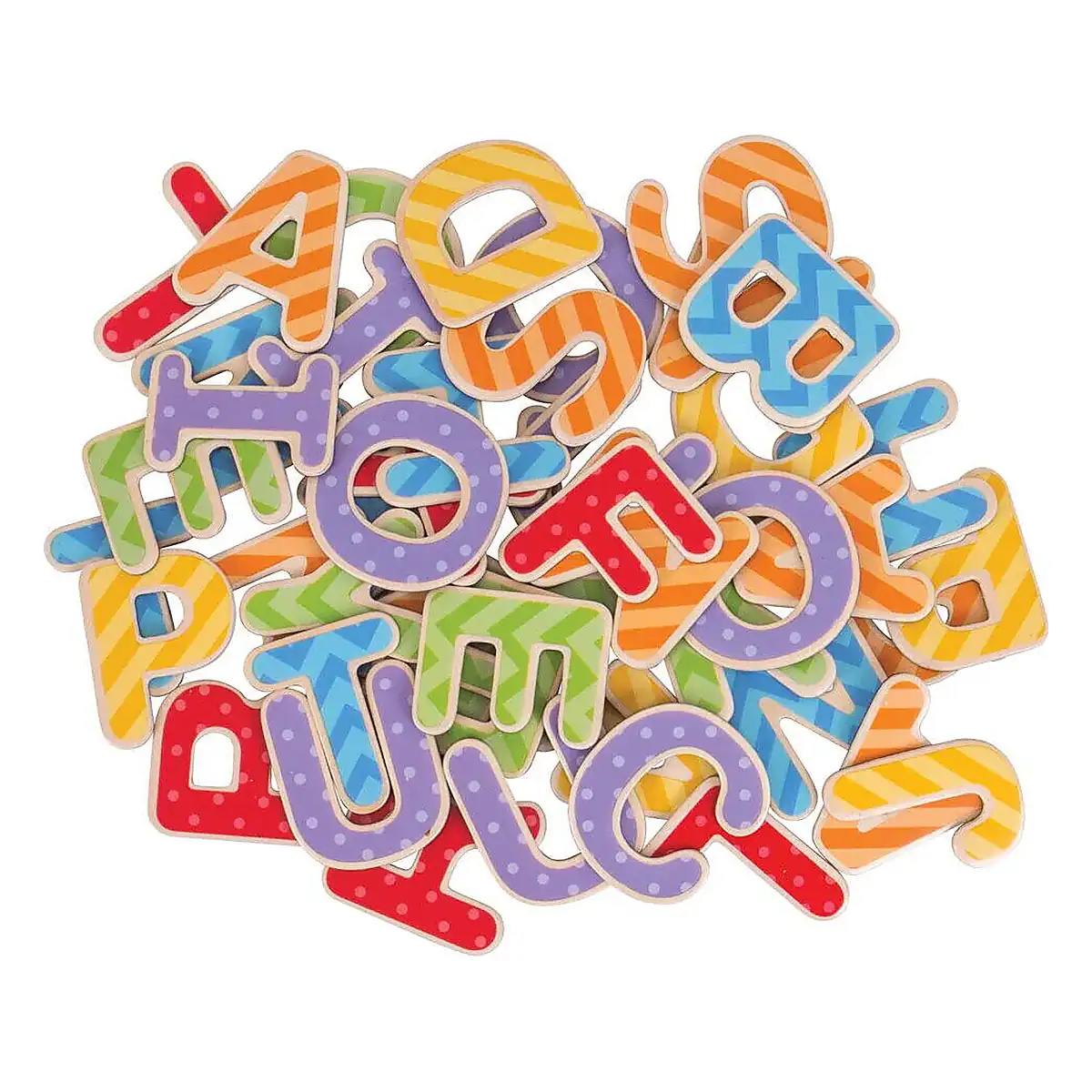 Set litere magnetice de tipar - 49 piese BIGJIGS Toys 3 ani+ [3]