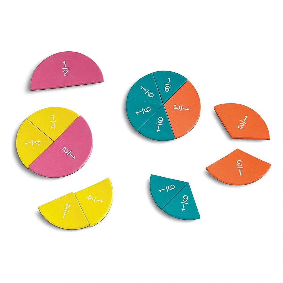 Jocuri si creativitate - Set magnetic - Cercuri cu fractii Learning Resources 10 ani