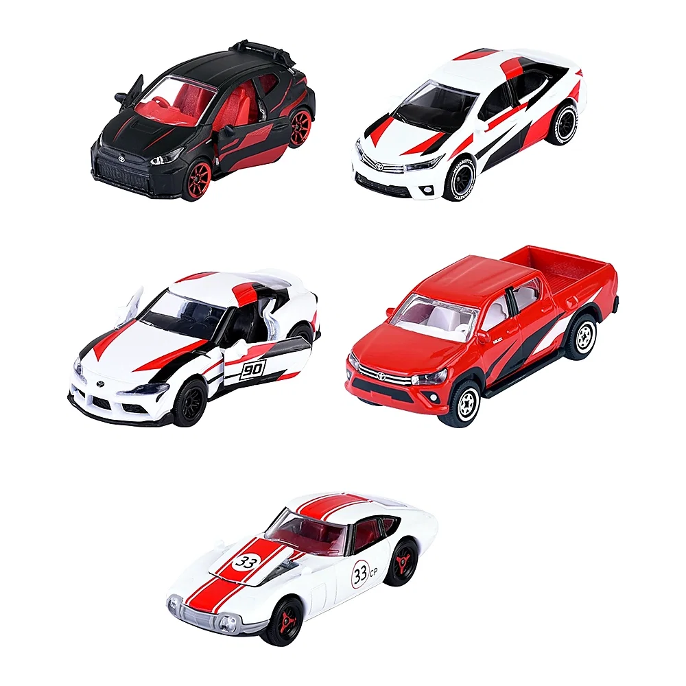 Masinute, trenulete, avioane - Set Majorette Toyota Racing cu 5 masinute 3 ani